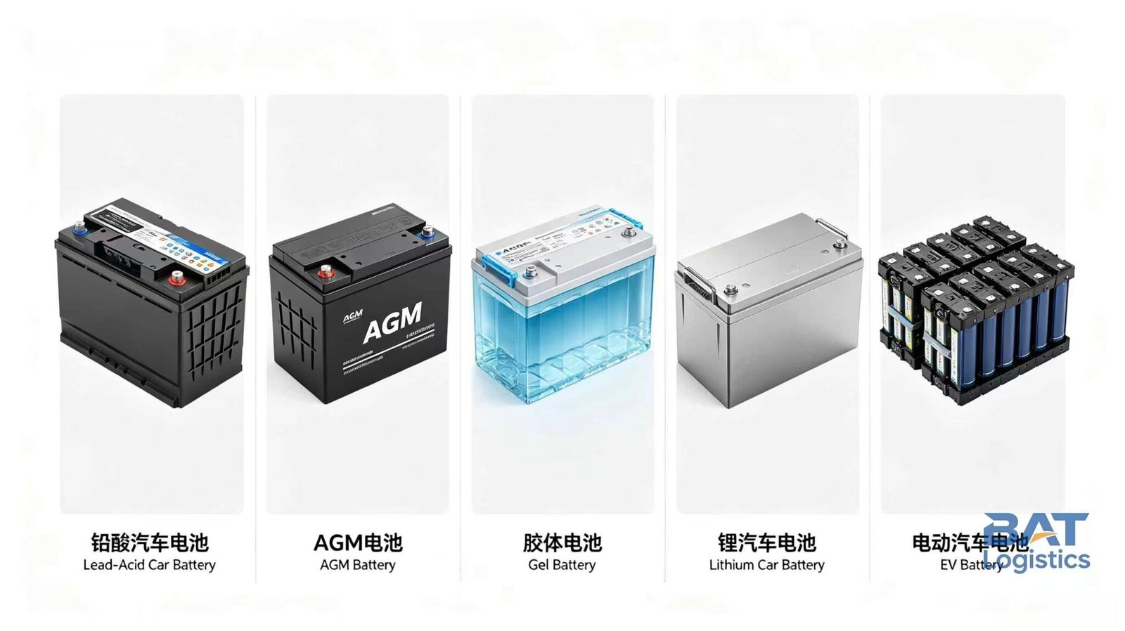 Illustration comparing automotive battery types
