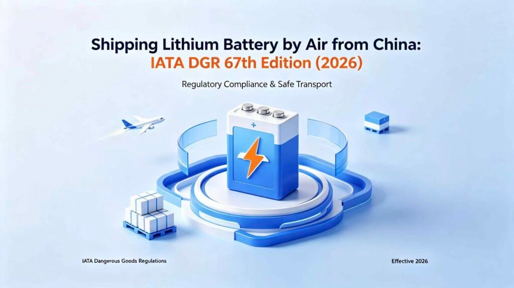 IATA DGR 67th Edition compliance guide for shipping lithium batteries by air freight from China