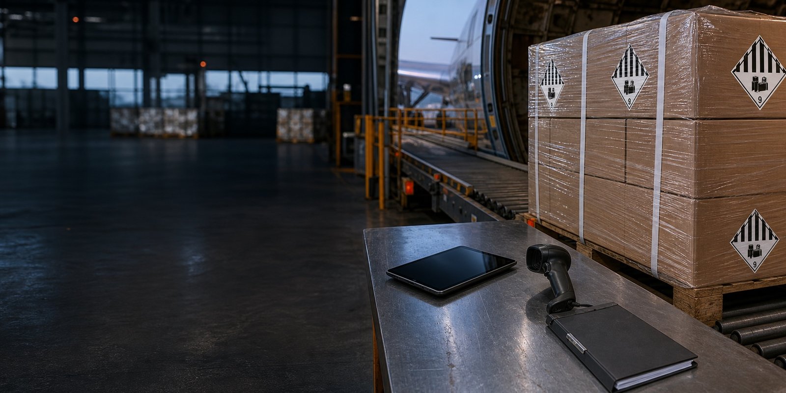 Lithium battery cargo at an international air-cargo document control checkpoint